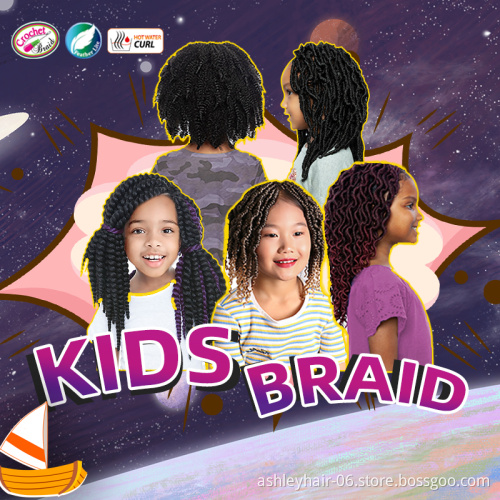 Julianna Christmas Hair Braider Girls Designer Kid Afro Braiding Princess Crochet Kids Hair Extensions For Kids